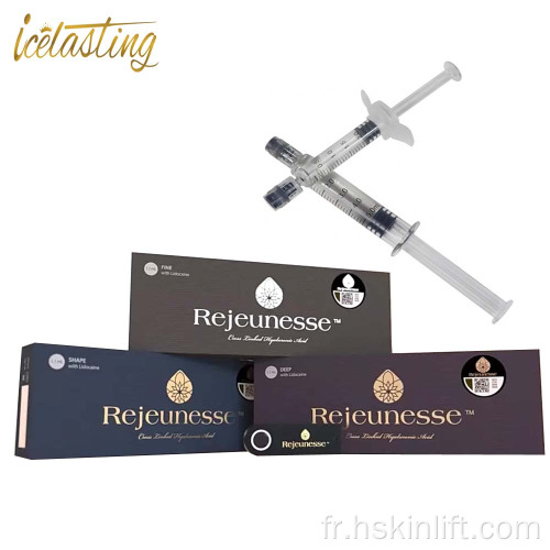 Rejunesse remplissage de 1,1 ml 24 mg / ml pour les plis nasolabiaux du visage